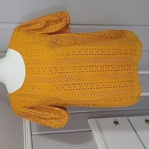 NWT J. Crew Factory Eyelet Puff-Sleeve Top